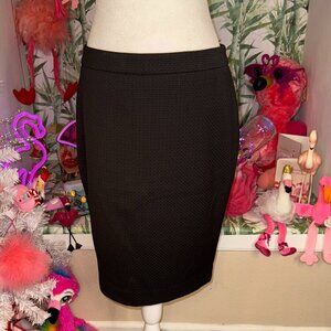 Ann Taylor Women's Straight Pencil Skirt Size 6 Black Lined Back Zip